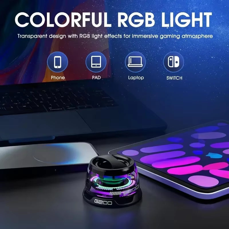 Portable Bluetooth Speaker G200 RGB Lighting Magnetic Speaker BT5.3 Mini Sound Box 7 Hours Playback Phone Holder